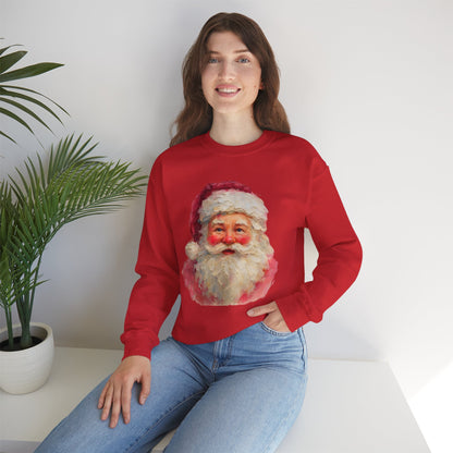 Santa Claus Vintage Portrait Crewneck Sweatshirt Printify