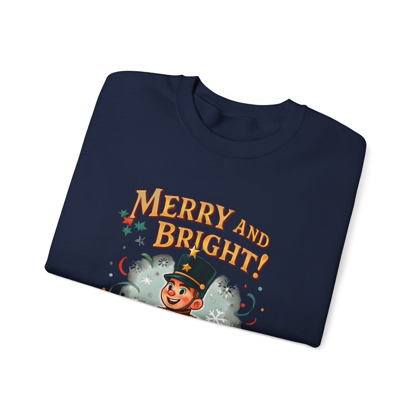 Merry and Bright Nutcracker Sweatshirt — Vintage Holiday Crewneck