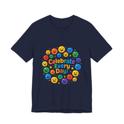 Celebrate Every Day! Emoji Smile T-shirt Printify