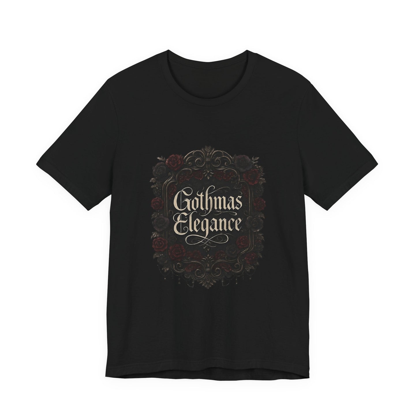 Gothmas Elegance T-Shirt — Gothic Christmas Holiday Tee Printify