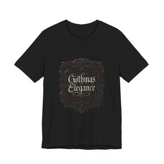 Gothmas Elegance T-Shirt — Gothic Christmas Holiday Tee Printify