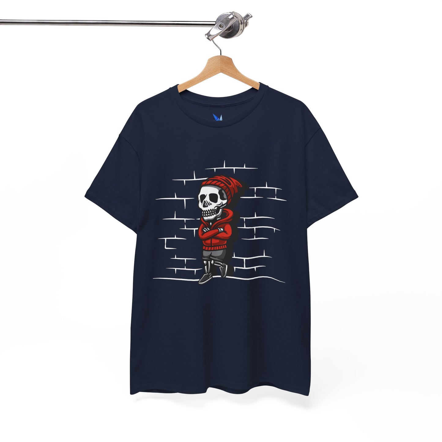 Skeleton Against the Wall T-Shirt Printify