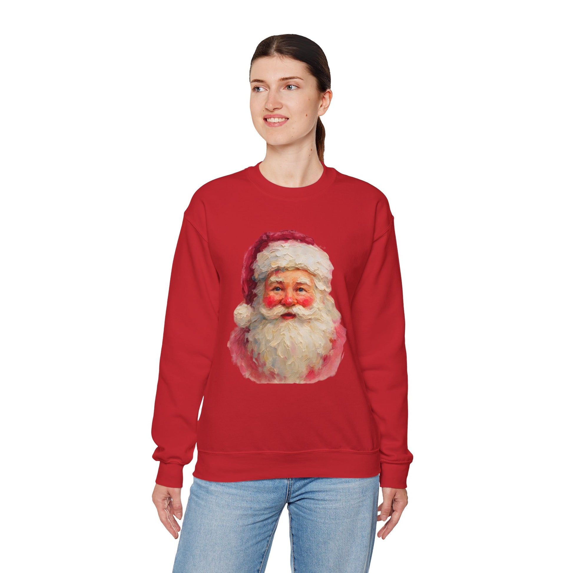 Santa Claus Vintage Portrait Crewneck Sweatshirt Printify