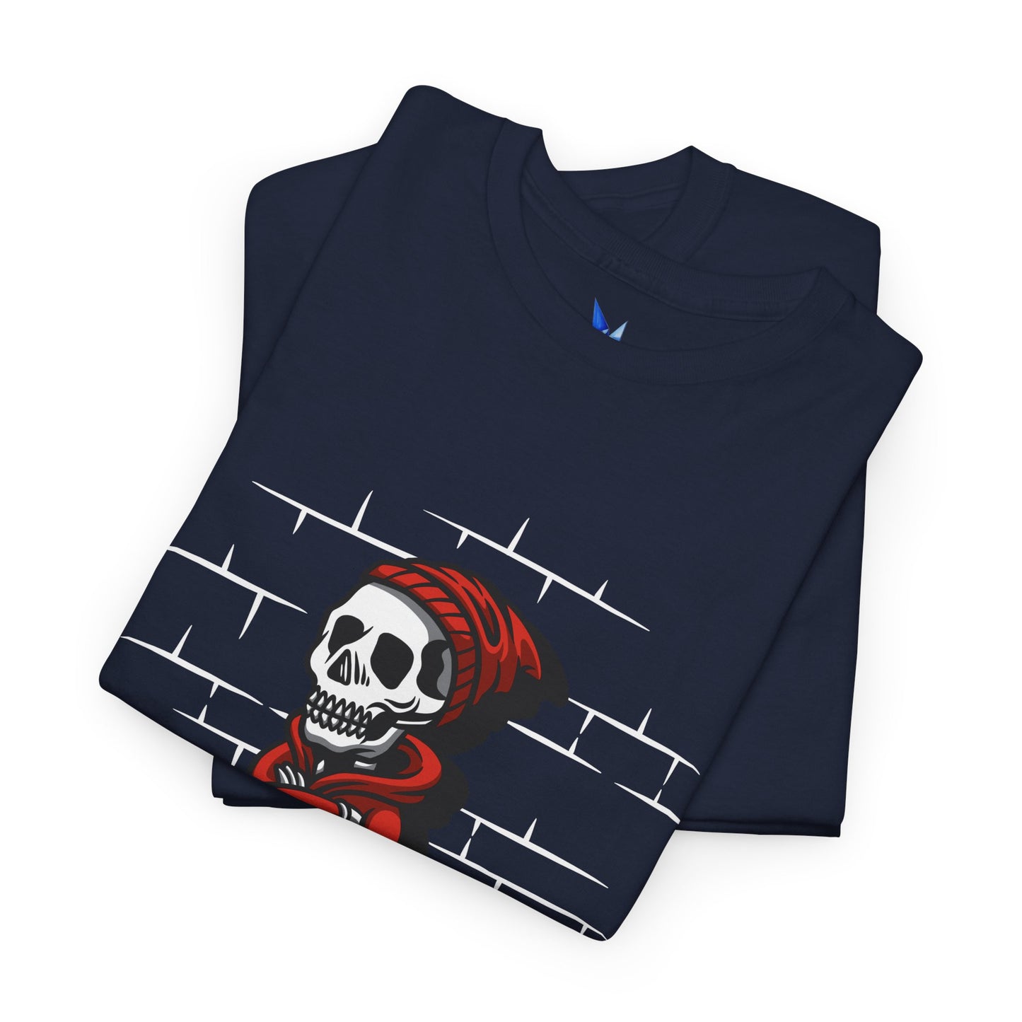 Skeleton Against the Wall T-Shirt Printify
