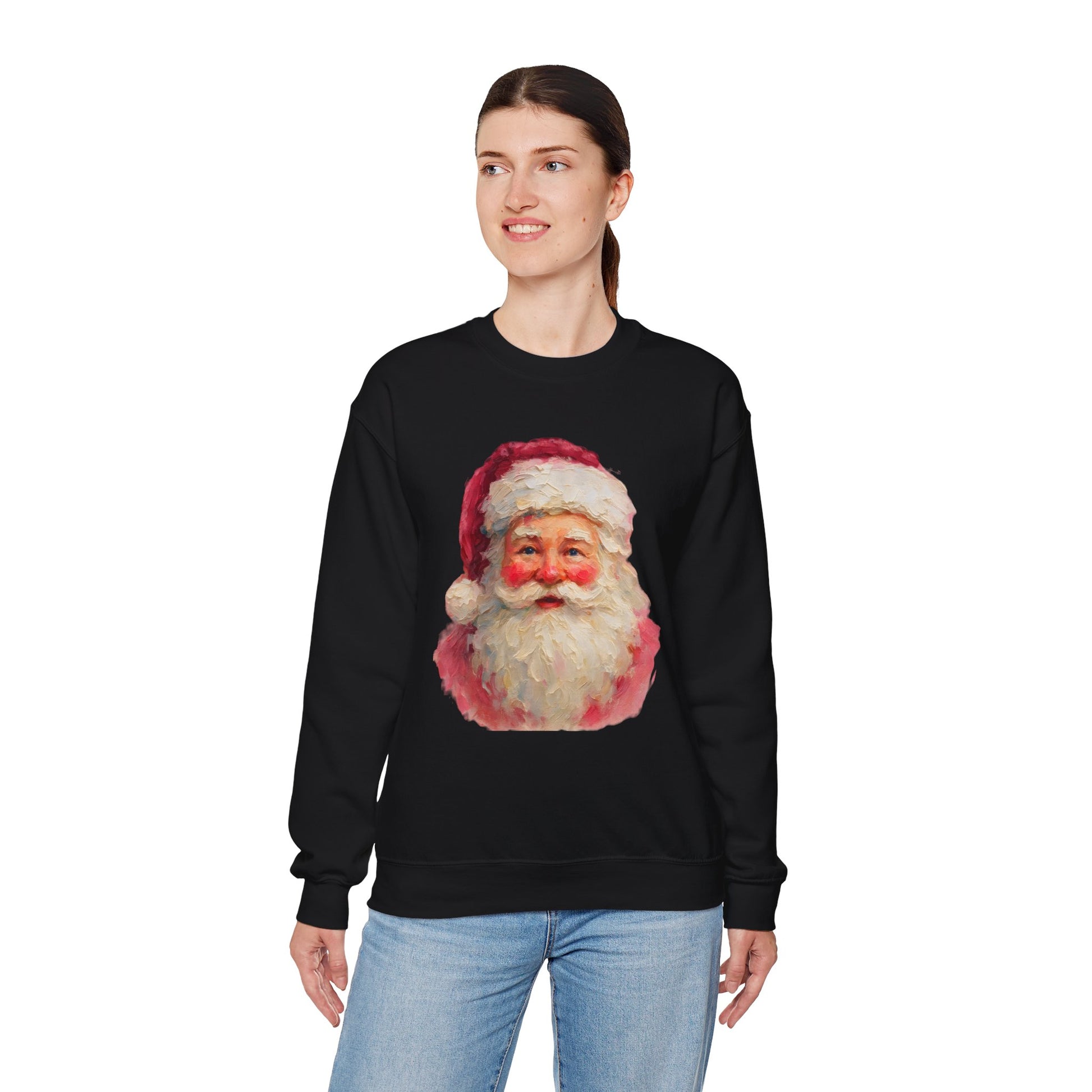 Santa Claus Vintage Portrait Crewneck Sweatshirt Printify