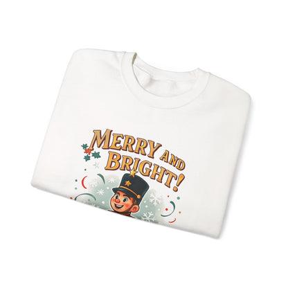 Merry and Bright Nutcracker Sweatshirt — Vintage Holiday Crewneck