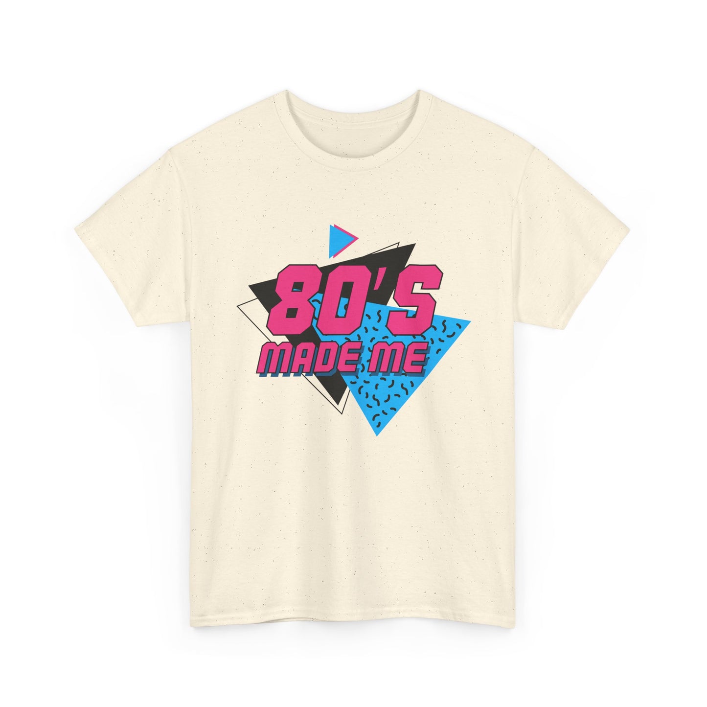 80's Made Me T-Shirt — Retro 1980s Neon Vintage Graphic Tee Printify