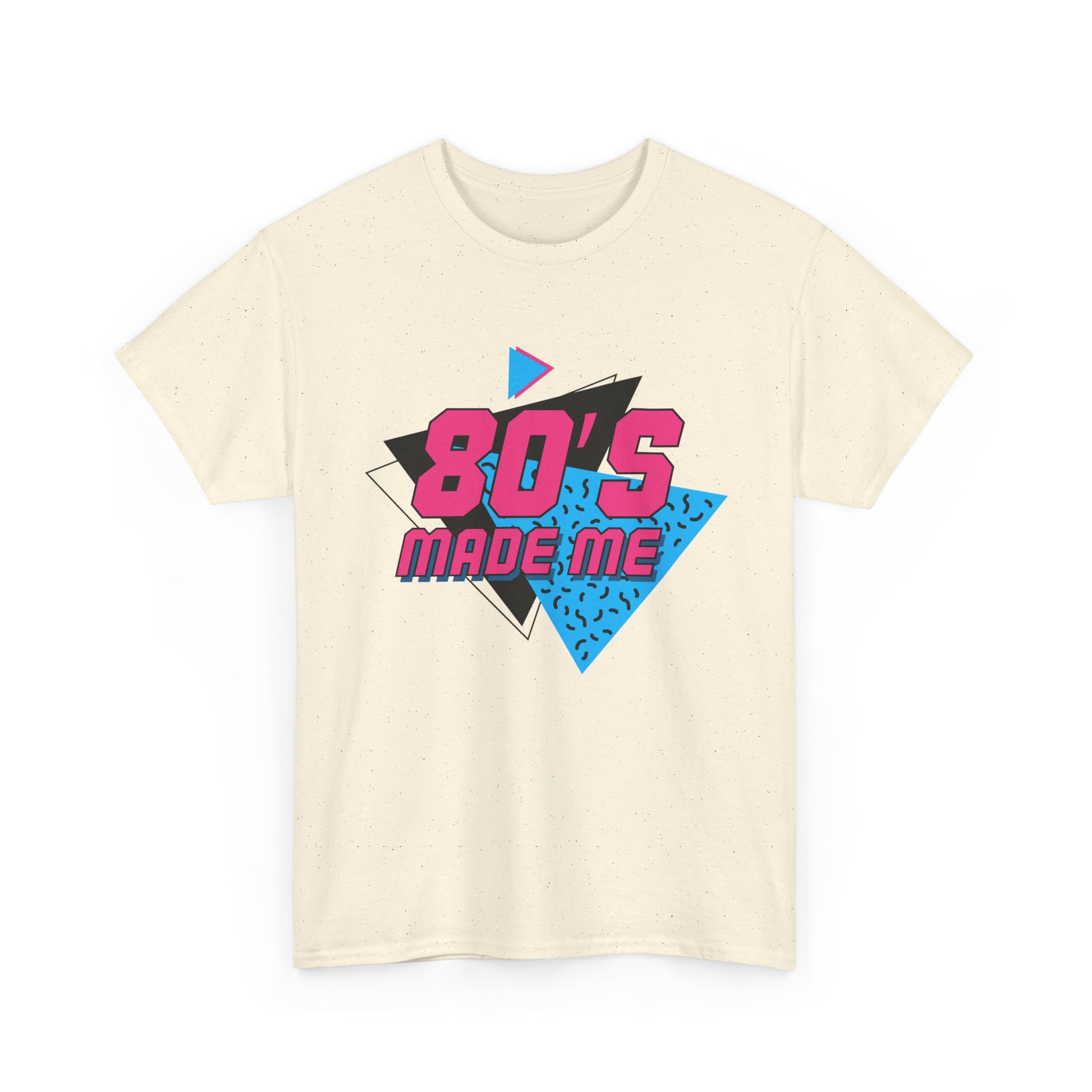80's Made Me T-Shirt — Retro 1980s Neon Vintage Graphic Tee Printify