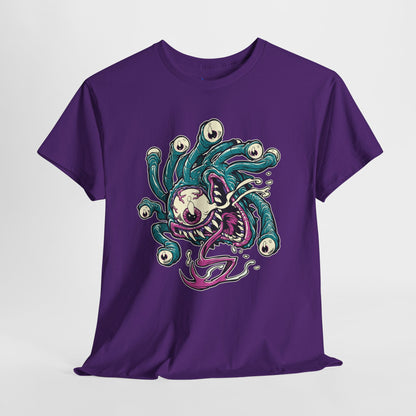 Eye Monster Graphic Tee — Retro Horror Tentacle Skull Shirt Printify