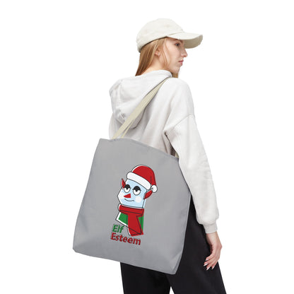 Elf Esteem Christmas Tote Bag – Cute Santa Elf Holiday Tote Printify