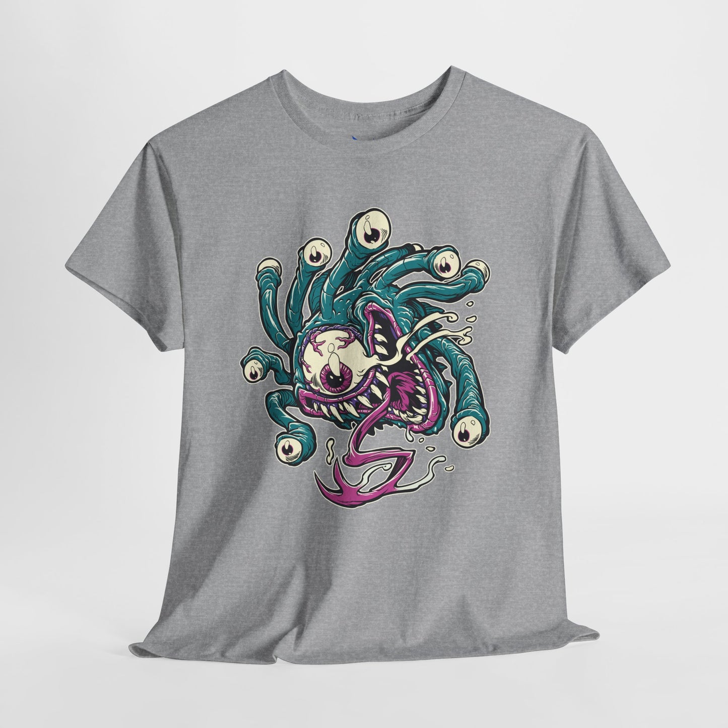 Eye Monster Graphic Tee — Retro Horror Tentacle Skull Shirt Printify