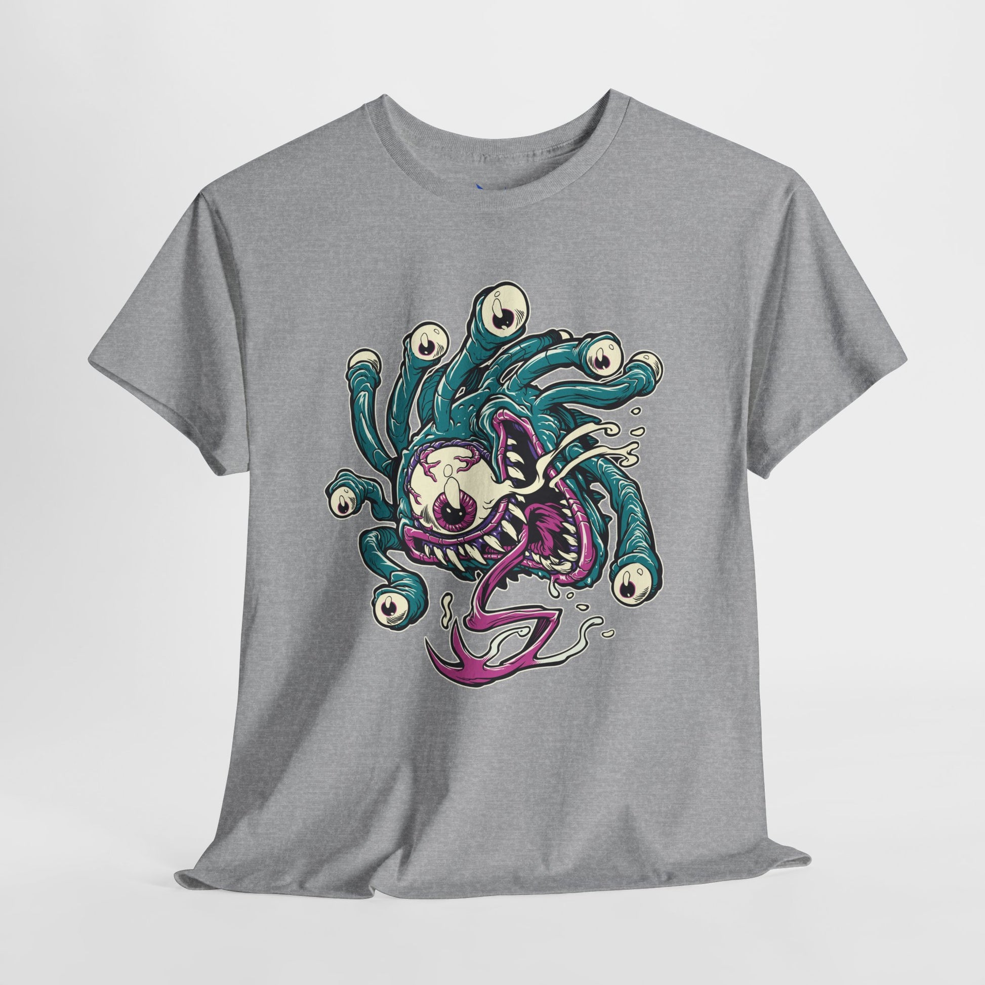 Eye Monster Graphic Tee — Retro Horror Tentacle Skull Shirt Printify