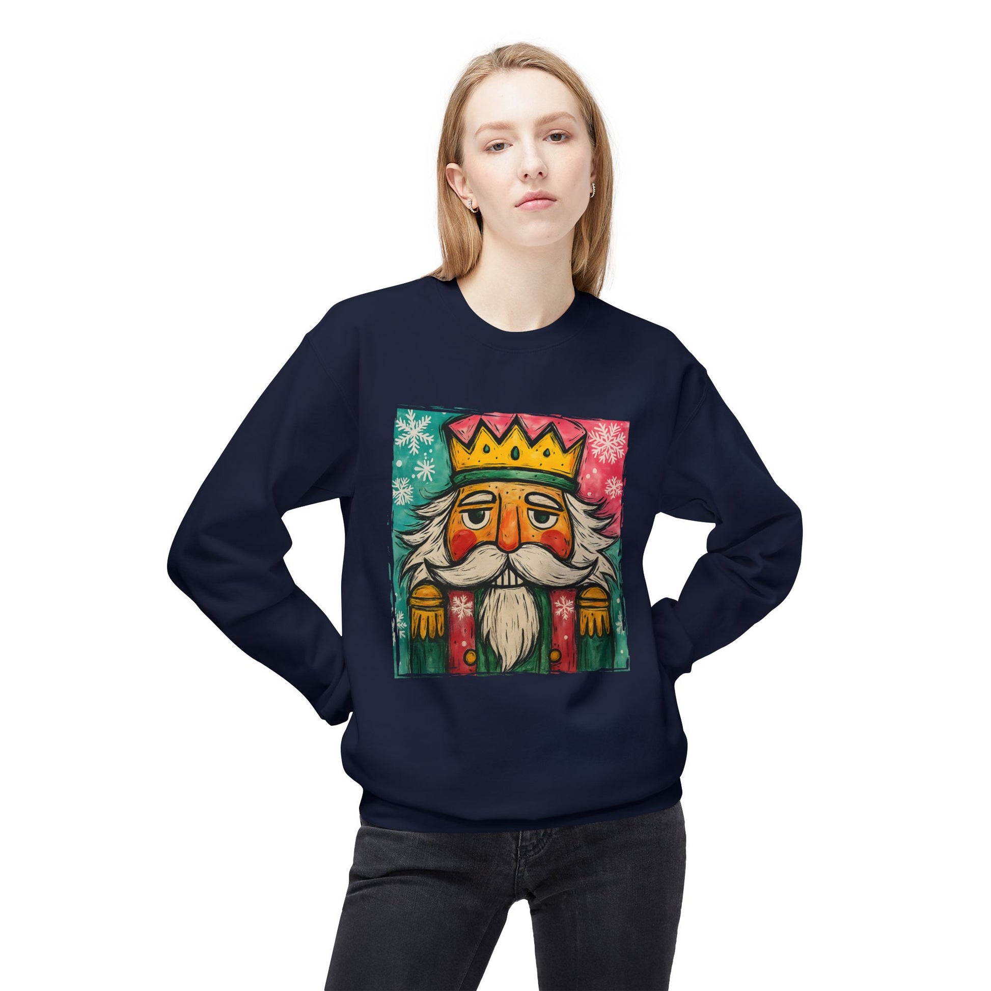 Nutcracker King Sweatshirt — Vintage Holiday Crewneck Printify