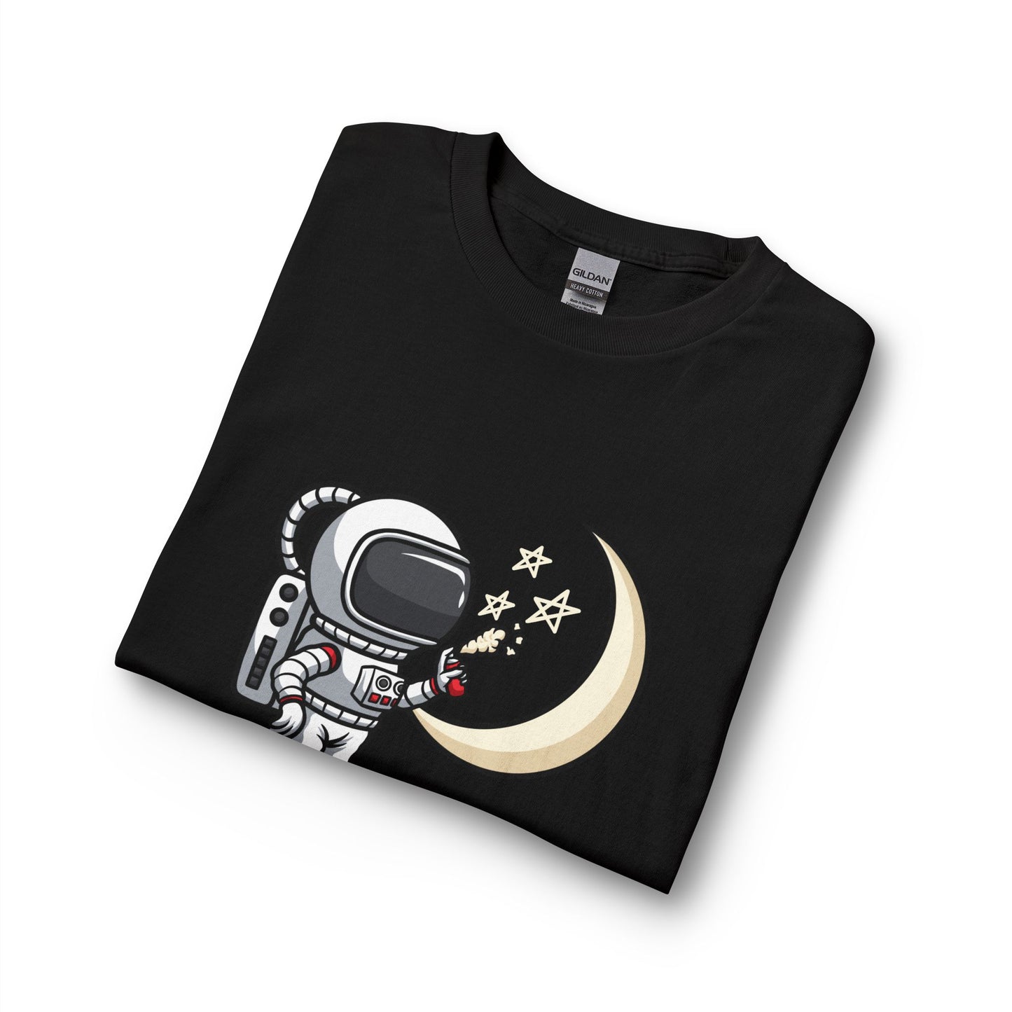 Astronaut & Moon Long Sleeve Tee — Cute Space Explorer Graphic T-shirt Printify