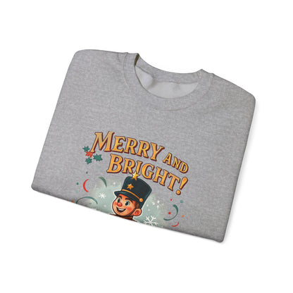 Merry and Bright Nutcracker Sweatshirt — Vintage Holiday Crewneck