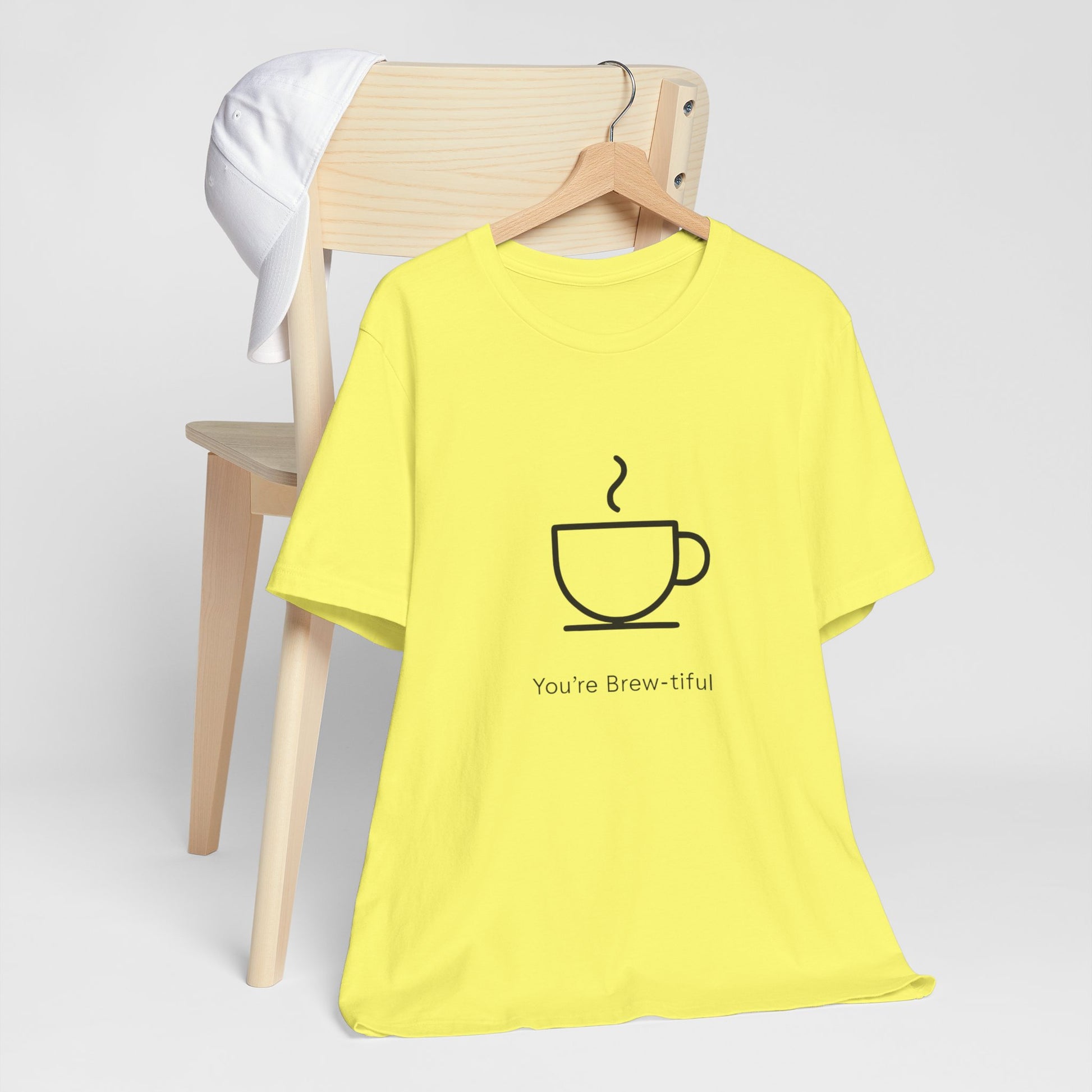 Coffee Tee - "You're Brew-tiful" Minimalist Coffee Cup Graphic T-Shirt Printify