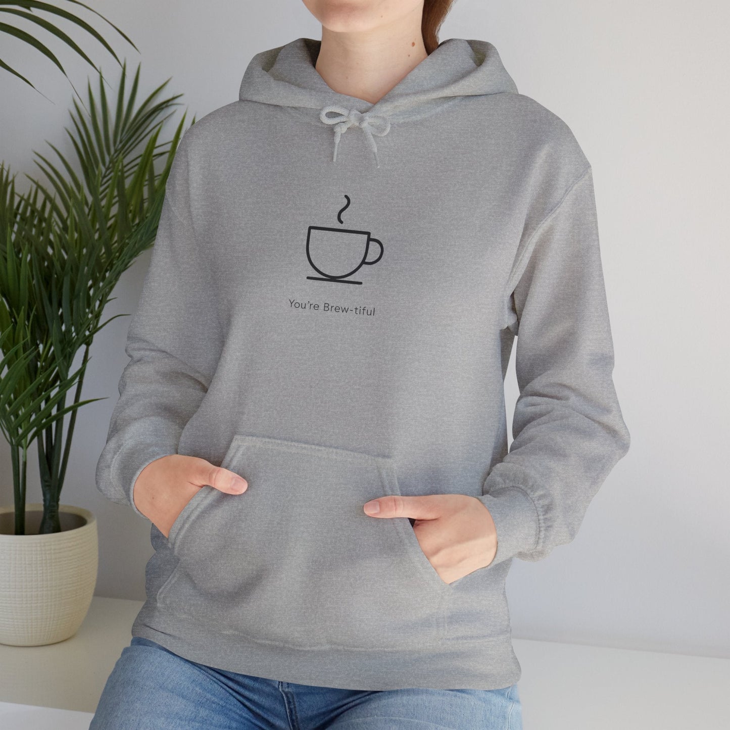 Coffee Minimalist Hoodie — 'You Deserve This' Cup Graphic Printify