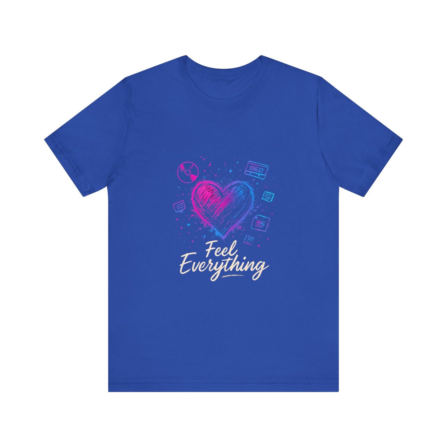 Heart Sketch Tee – Pastel Watercolor Heart "Everything" Graphic T-Shirt Printify