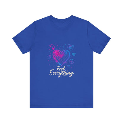 Heart Sketch Tee – Pastel Watercolor Heart "Everything" Graphic T-Shirt Printify