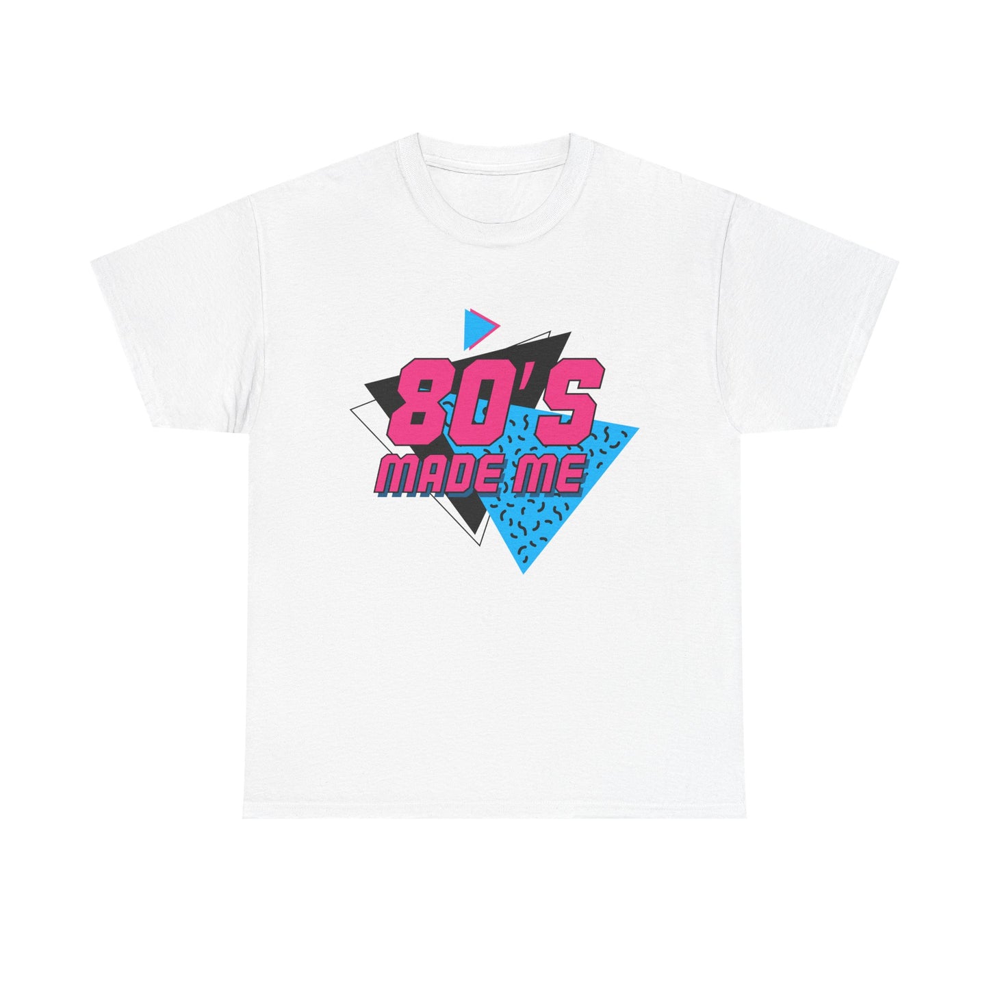 80's Made Me T-Shirt — Retro 1980s Neon Vintage Graphic Tee Printify