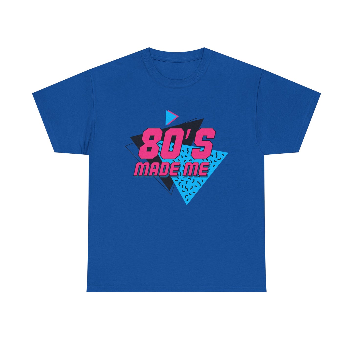80's Made Me T-Shirt — Retro 1980s Neon Vintage Graphic Tee Printify