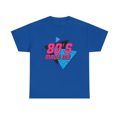 80's Made Me T-Shirt — Retro 1980s Neon Vintage Graphic Tee Printify