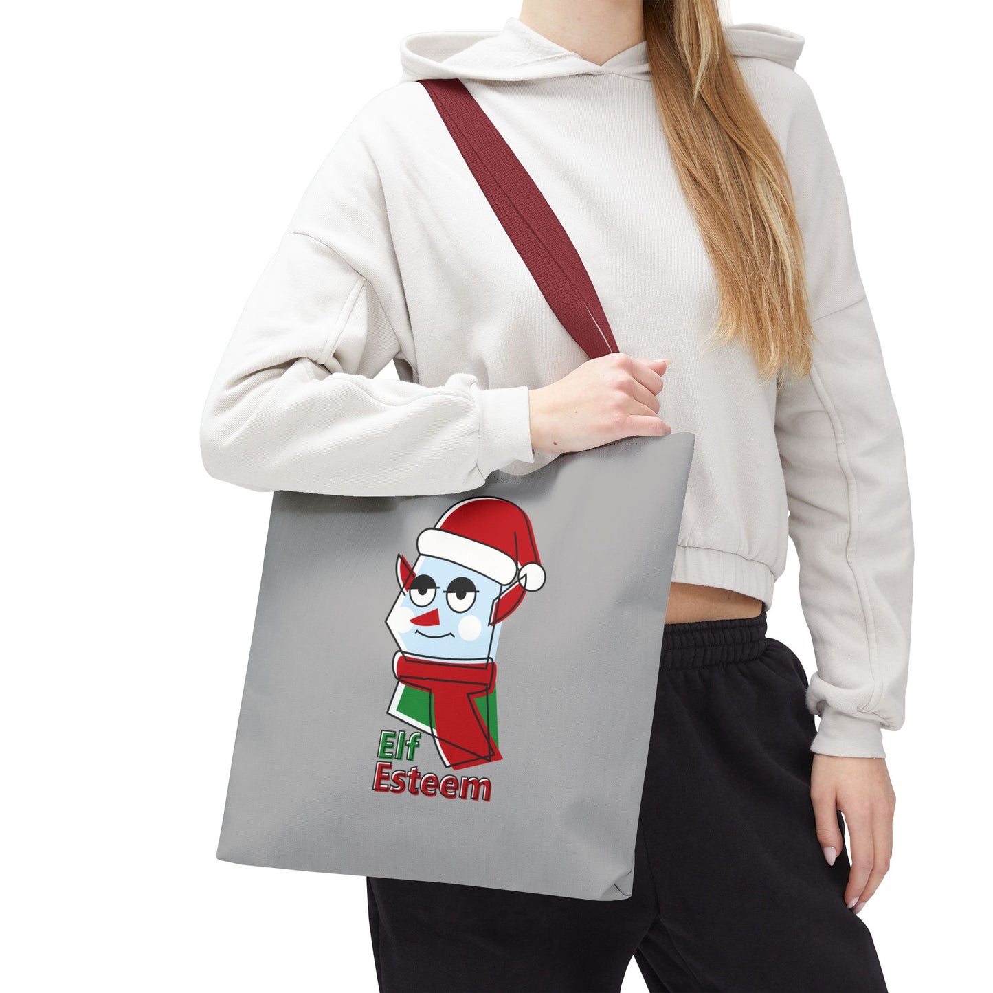 Elf Esteem Christmas Tote Bag – Cute Santa Elf Holiday Tote Printify