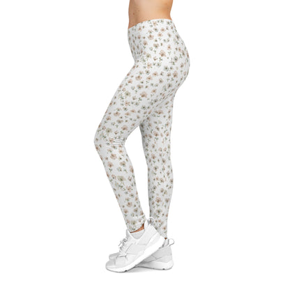 Floral Ditsy Print Leggings — Women's Casual All-Over Pattern