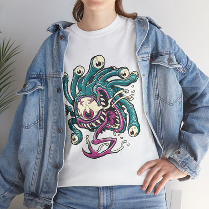 Eye Monster Graphic Tee — Retro Horror Tentacle Skull Shirt Printify