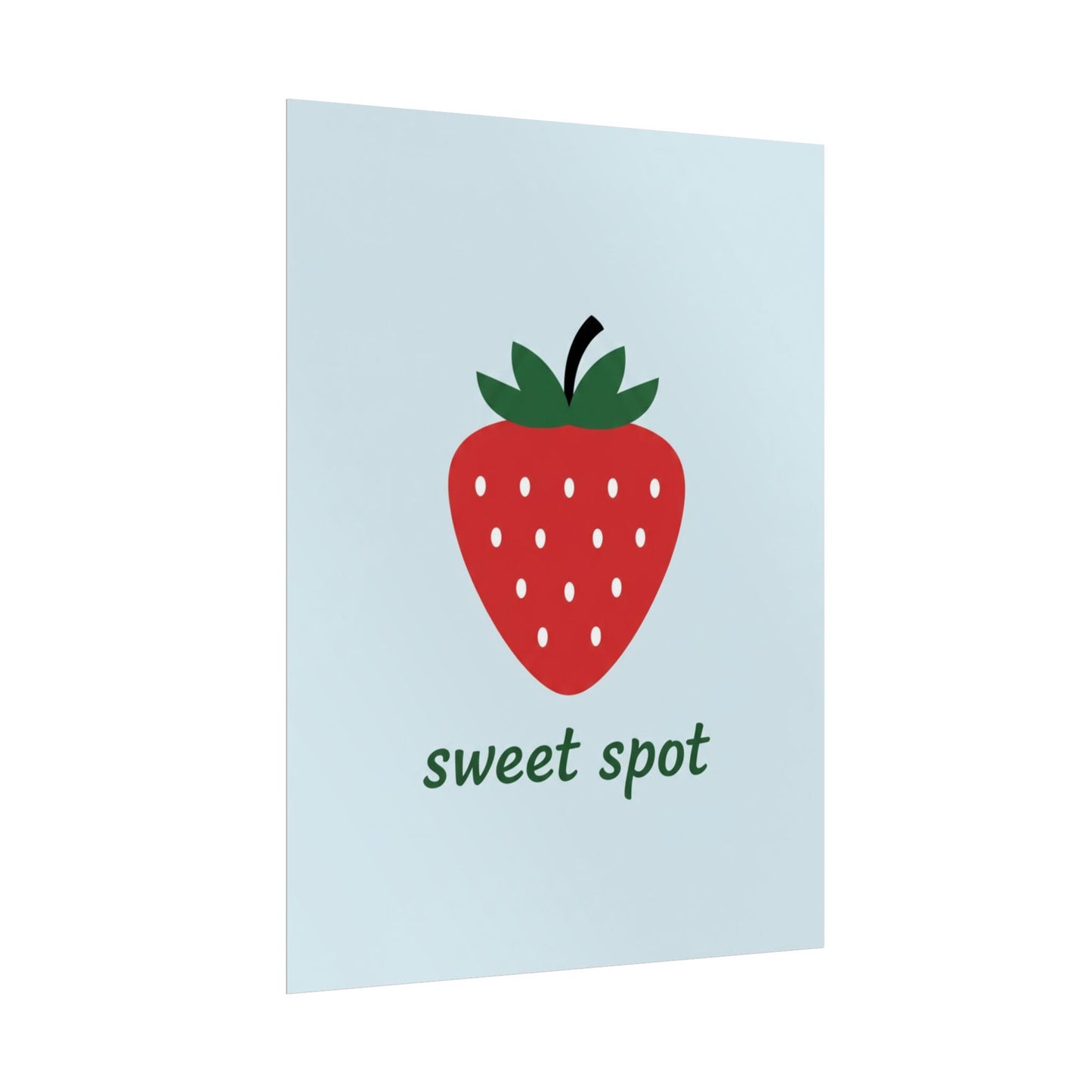 Strawberry "Sweet Spot" Rolled Poster – Cute Kitchen Wall Art Printify