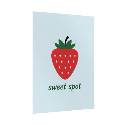 Strawberry "Sweet Spot" Rolled Poster – Cute Kitchen Wall Art Printify