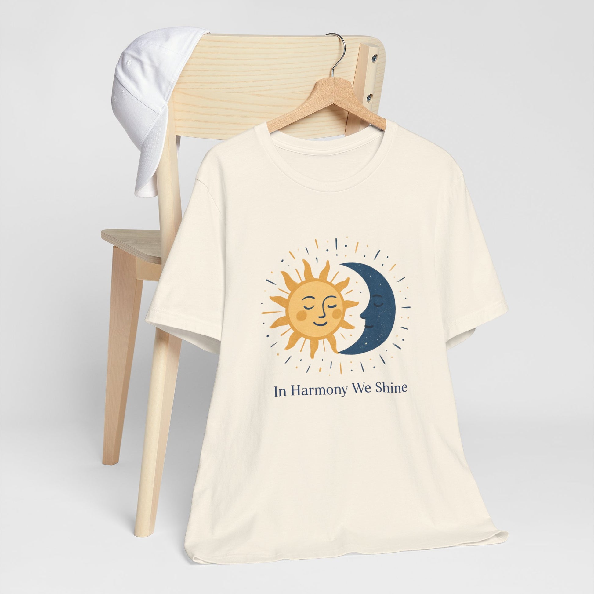 Sun & Moon Harmony Tee — "In Harmony We Shine" Graphic T-Shirt Printify