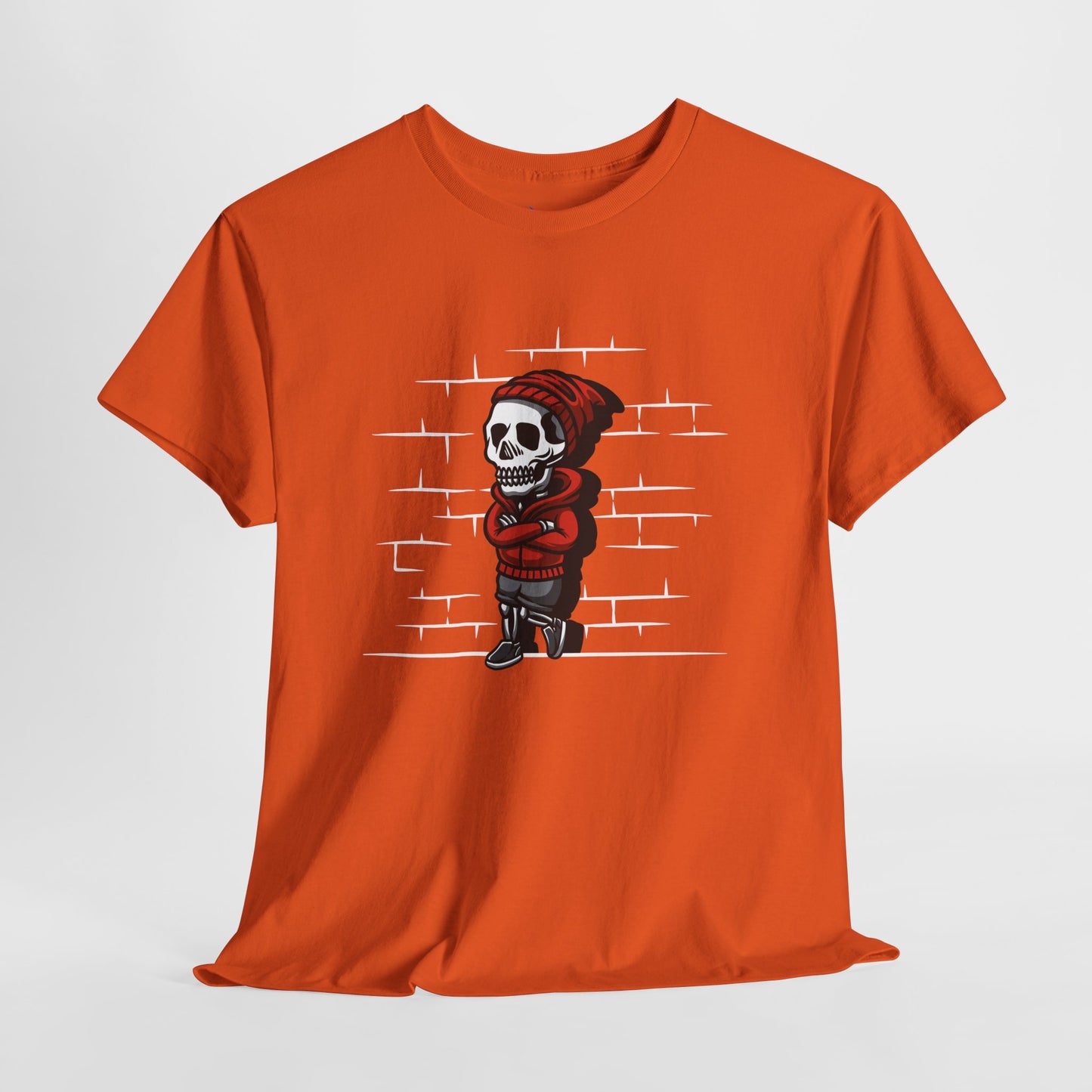 Skeleton Against the Wall T-Shirt Printify