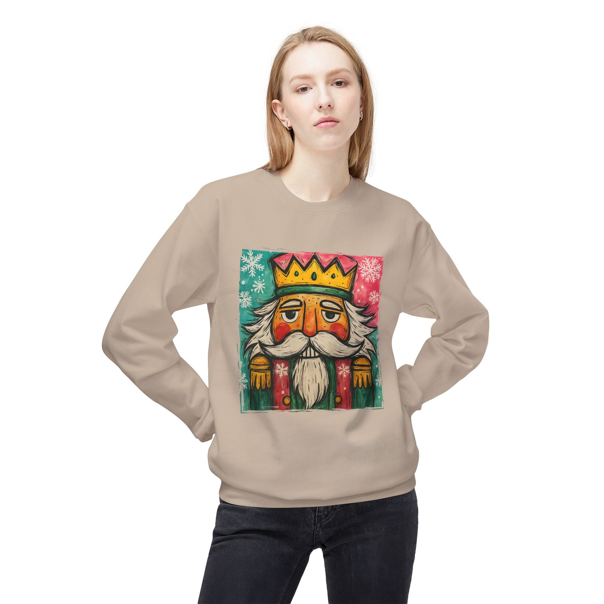 Nutcracker King Sweatshirt — Vintage Holiday Crewneck Printify