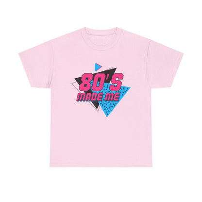 80's Made Me T-Shirt — Retro 1980s Neon Vintage Graphic Tee Printify