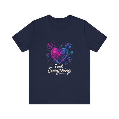 Heart Sketch Tee – Pastel Watercolor Heart "Everything" Graphic T-Shirt Printify