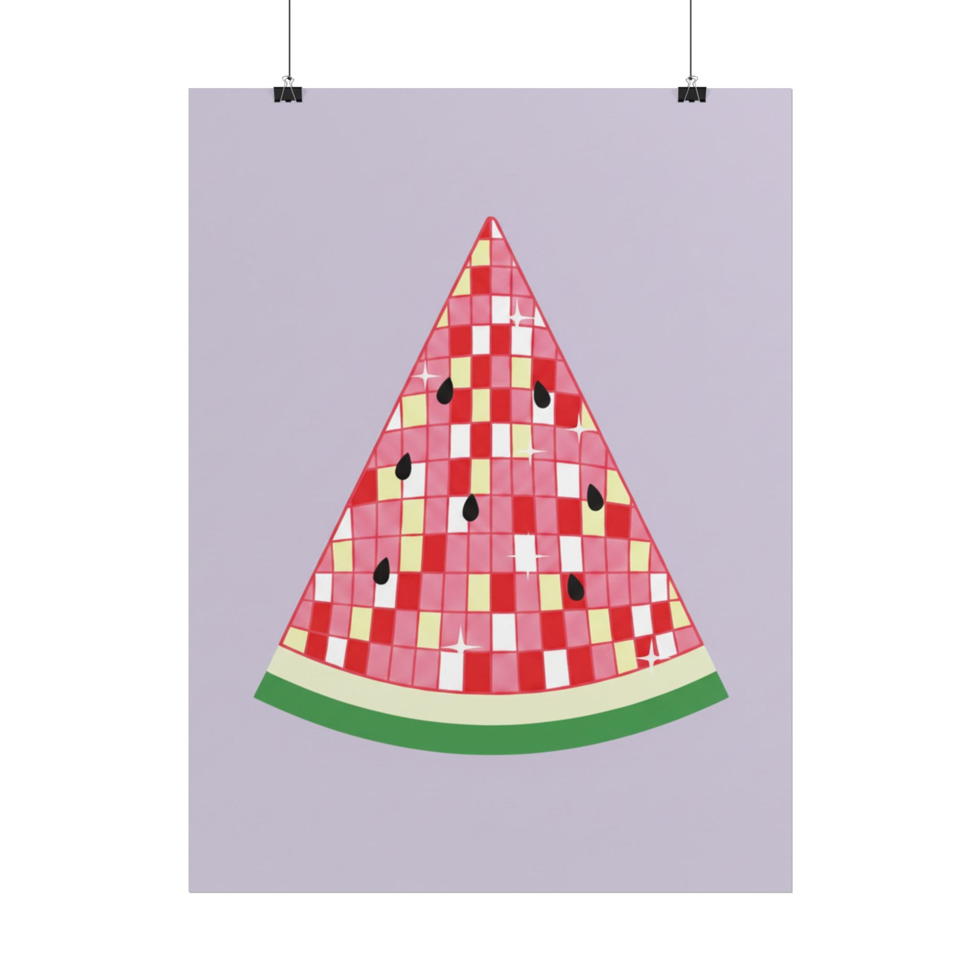Watermelon Patchwork Wall Art Poster — Rolled Print Poster Printify
