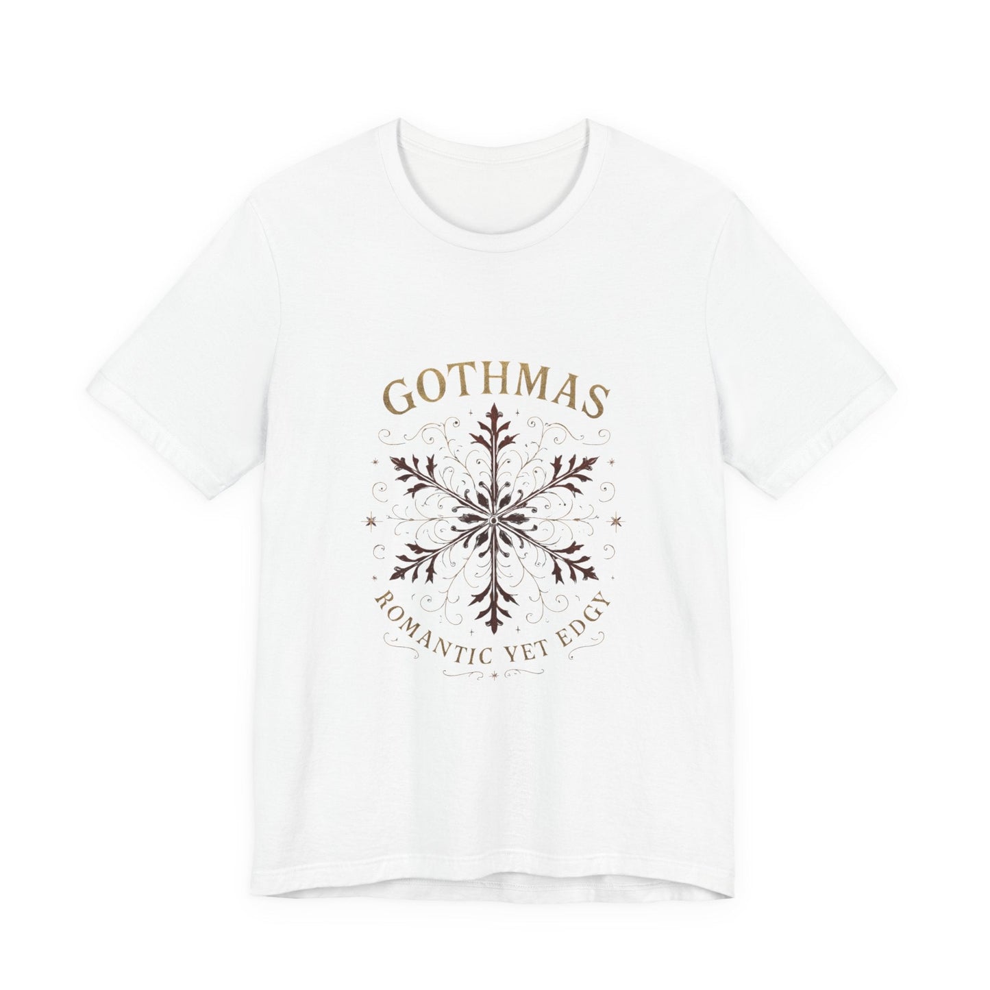 Gothmas Snowflake Tee — 'GOTHMAS Romantic Yet Edgy' Gothic Holiday T-Shirt Printify