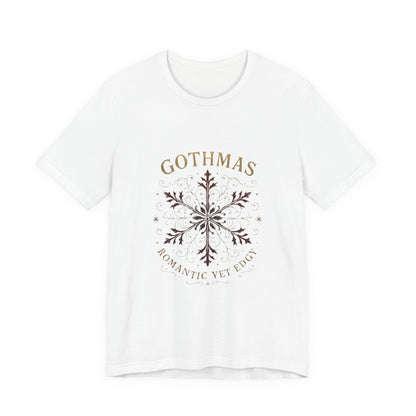Gothmas Snowflake Tee — 'GOTHMAS Romantic Yet Edgy' Gothic Holiday T-Shirt Printify