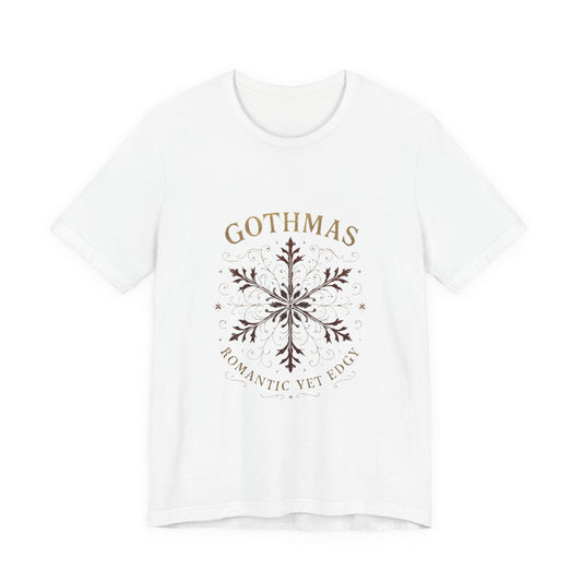 Gothmas Snowflake Tee — 'GOTHMAS Romantic Yet Edgy' Gothic Holiday T-Shirt Printify