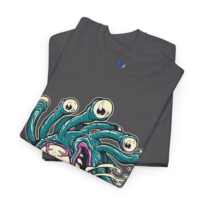 Eye Monster Graphic Tee — Retro Horror Tentacle Skull Shirt Printify