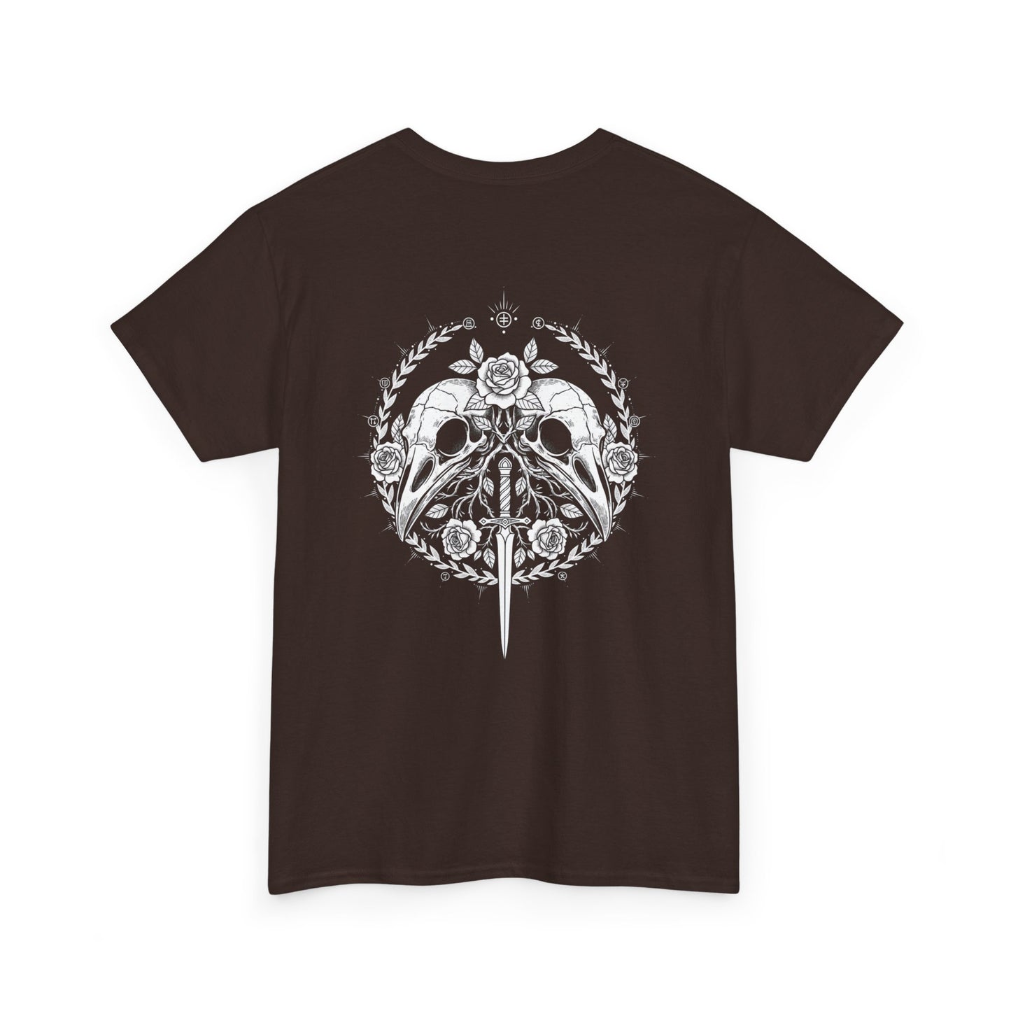 Gothic Kingdom T-Shirt — Raven Skull & Dagger Vintage Gothic Tee Printify