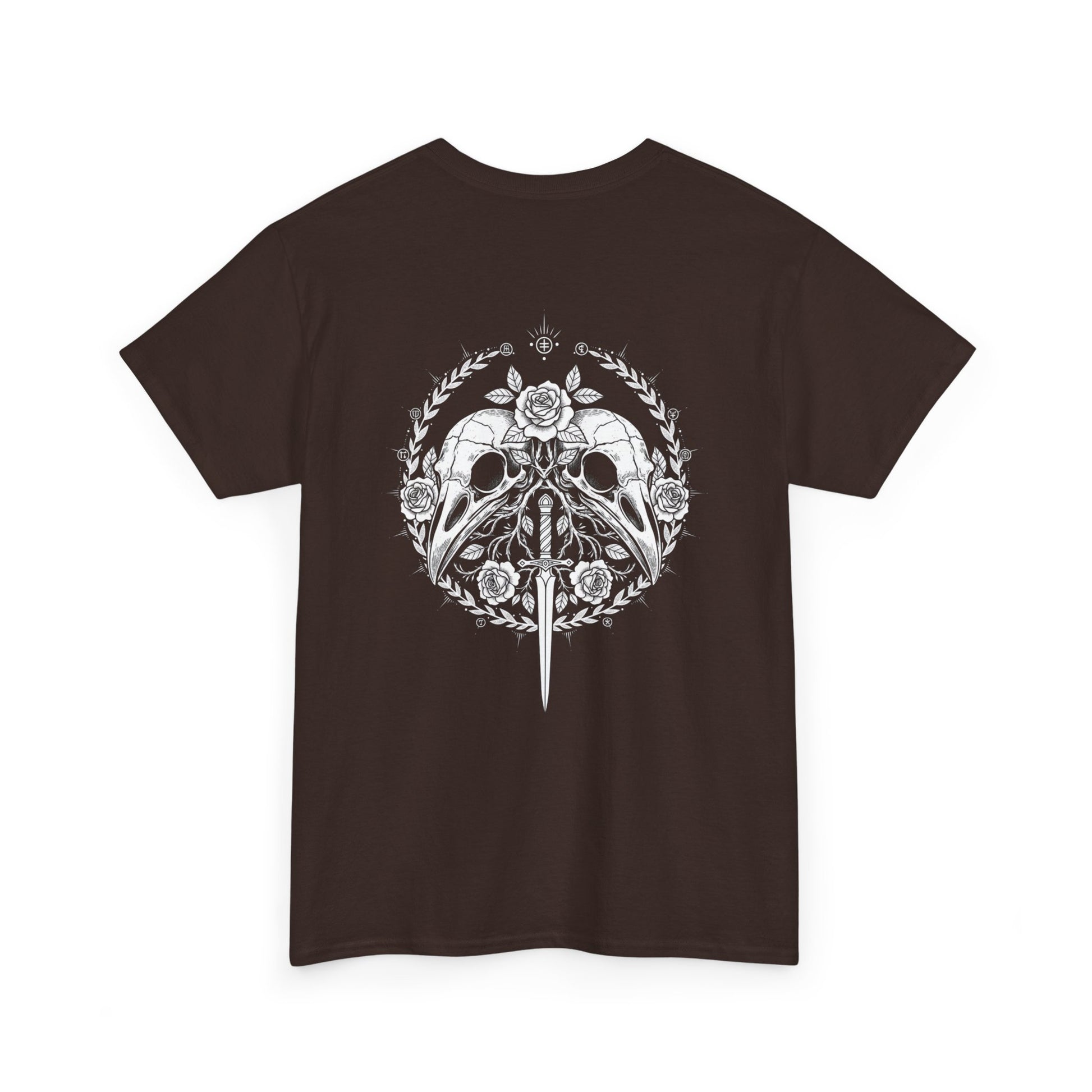 Gothic Kingdom T-Shirt — Raven Skull & Dagger Vintage Gothic Tee Printify