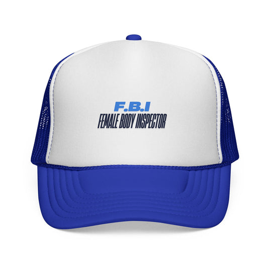 Trucker Cap — FBI (Female body inspector) Vintage Patch Hat Printify