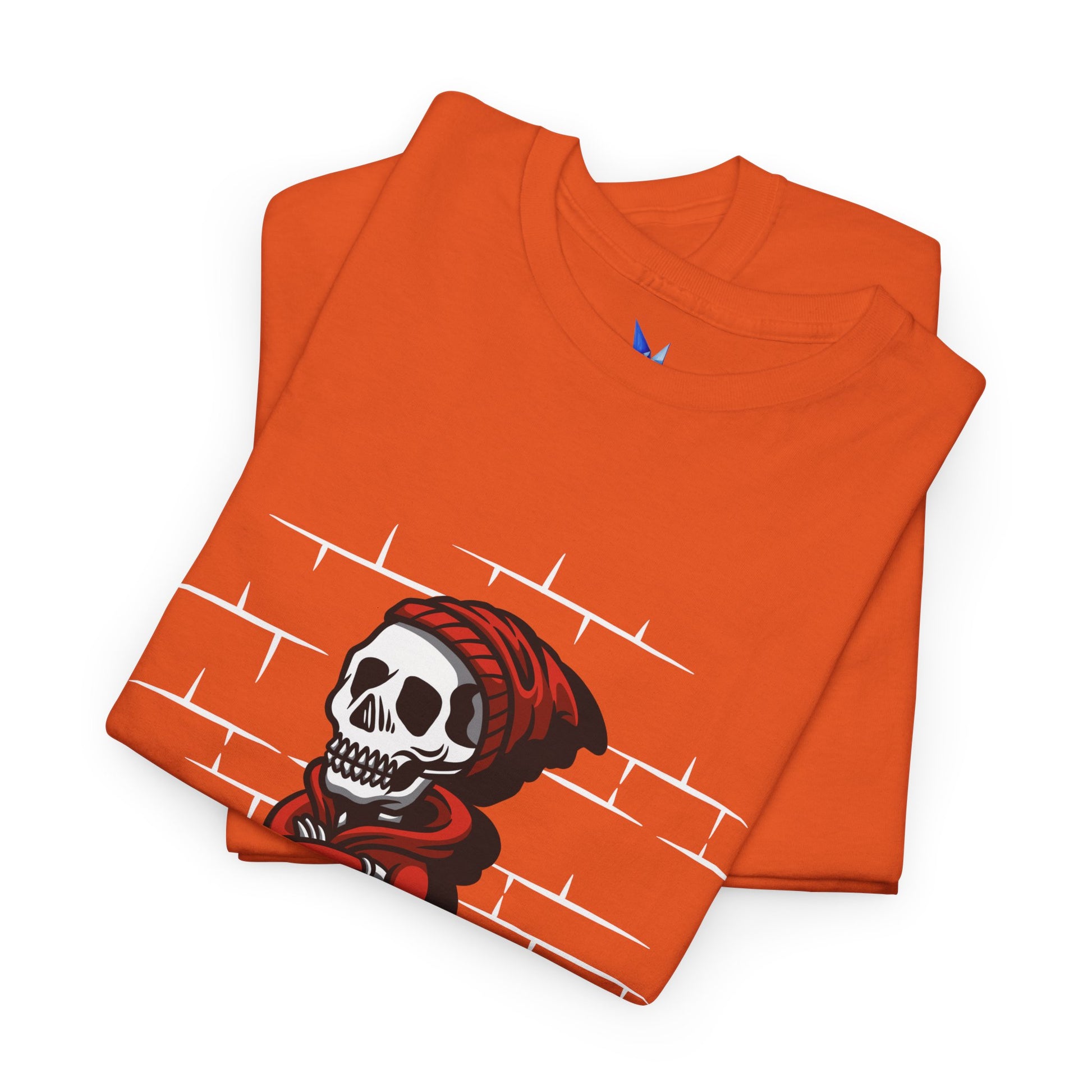 Skeleton Against the Wall T-Shirt Printify