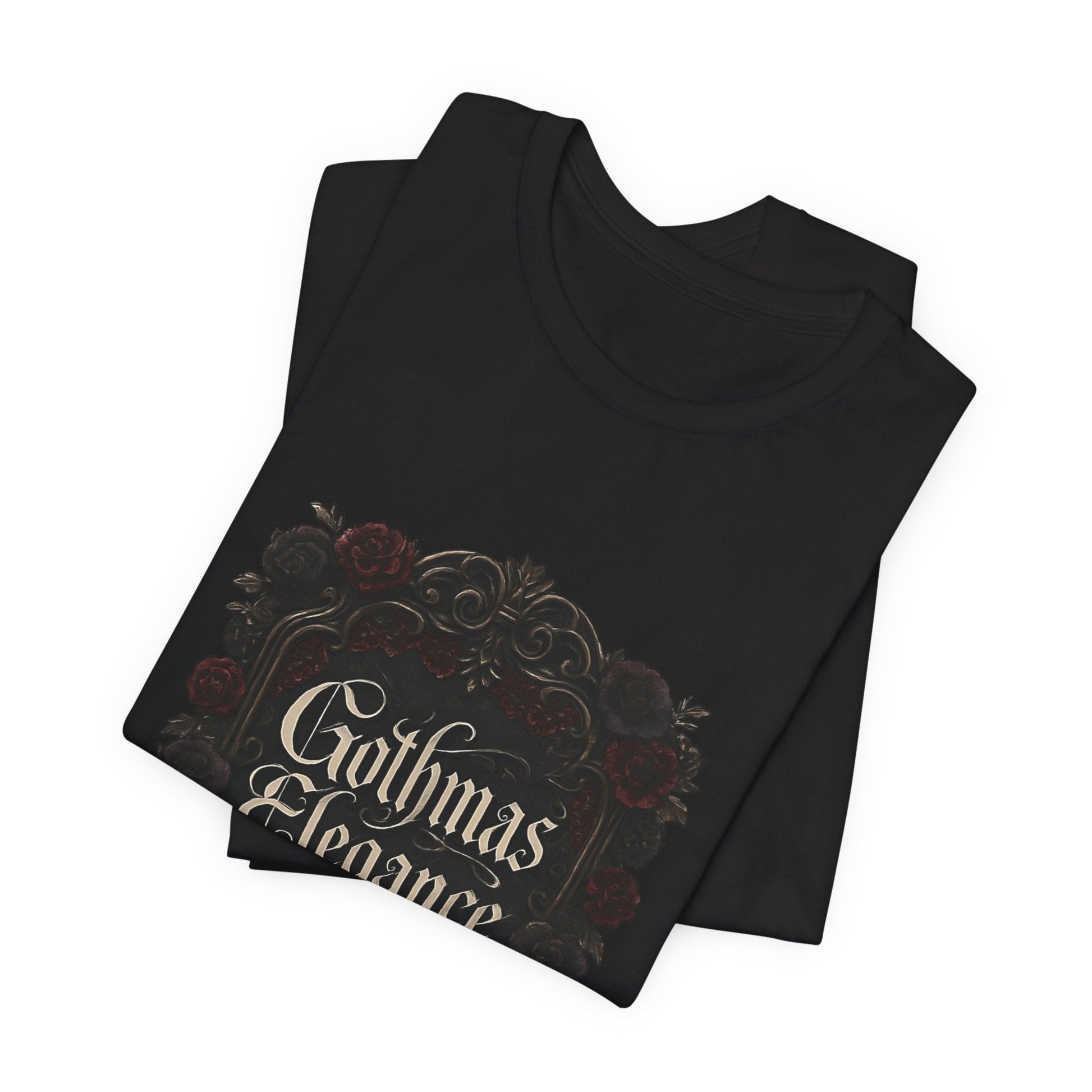 Gothmas Elegance T-Shirt — Gothic Christmas Holiday Tee Printify