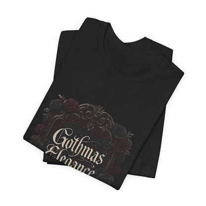 Gothmas Elegance T-Shirt — Gothic Christmas Holiday Tee Printify