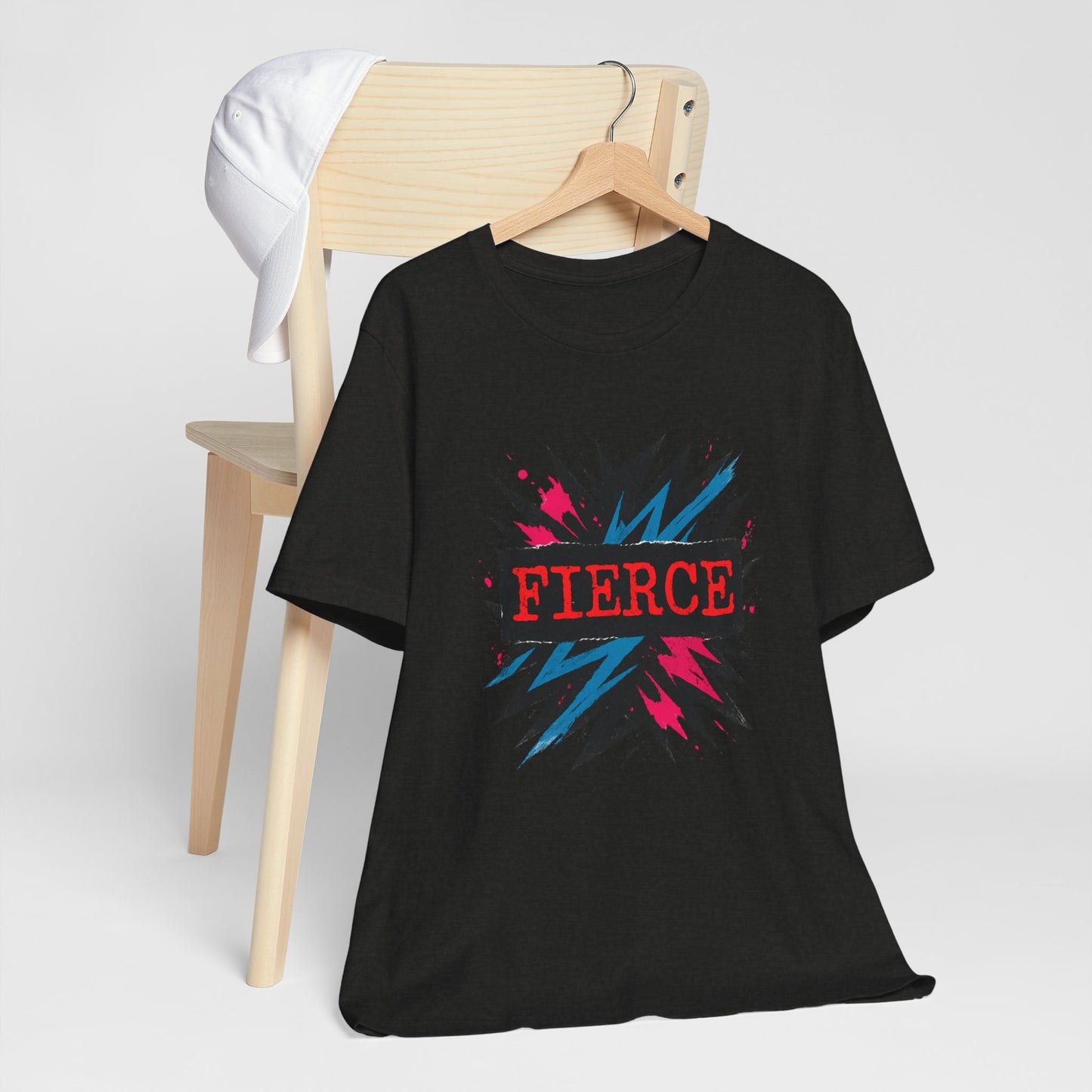 Fierce Graphic Tee — Bold Lightning Burst Design T-Shirt Printify