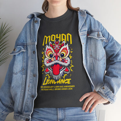 Lion Dance T-Shirt — 'Moyan' Colorful Chinese Lion Mask Graphic Tee Printify