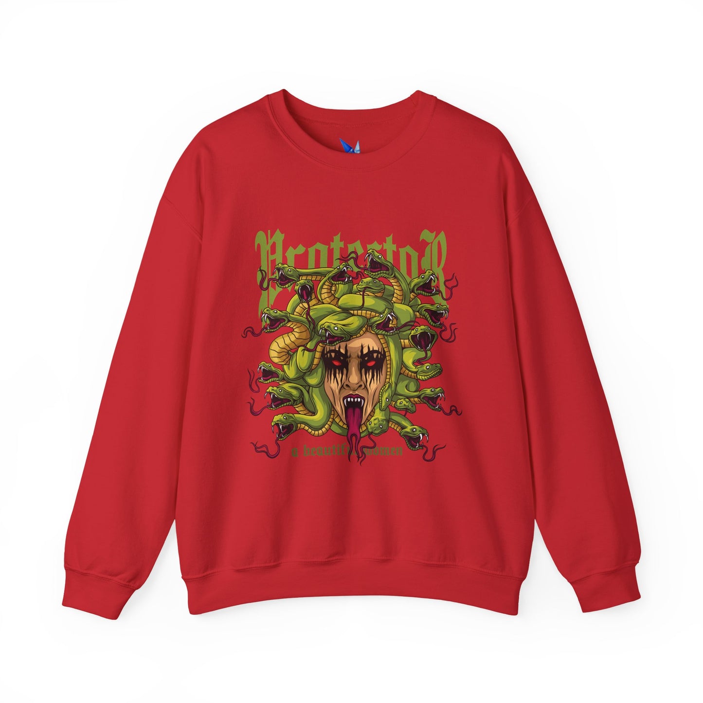 Medusa Graphic Sweatshirt — 'Protestor' Horror Myth Printify